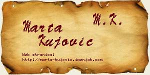 Marta Kujović vizit kartica